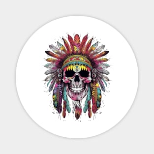 Native American Chief Skull #1 Magnet